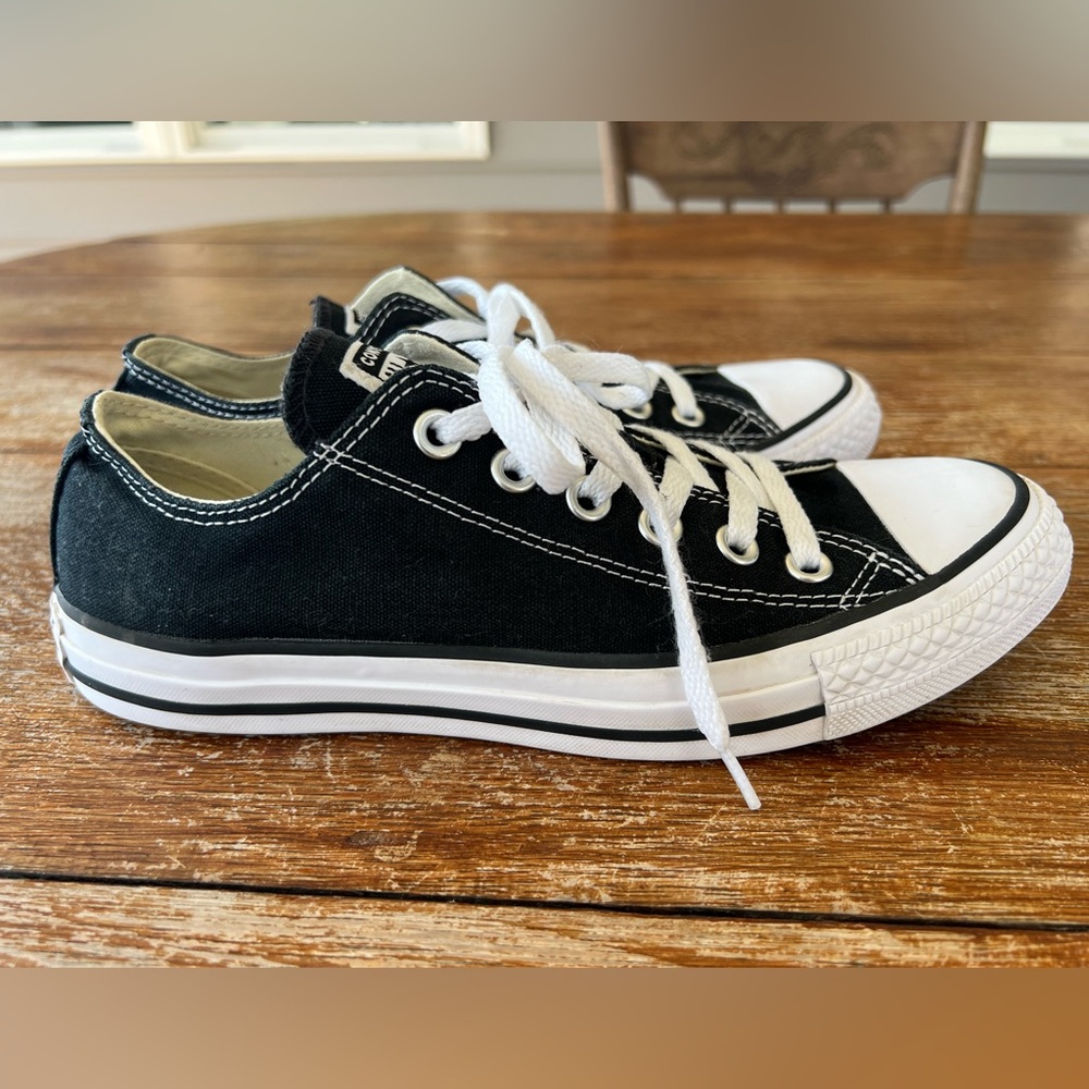 Converse Chuck Taylor All Star Sneakers Black Low Top Canvas Unisex M6 W8 - Picture 5 of 16